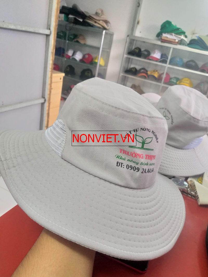 May nón tai bèo phối lưới 2 bên tai